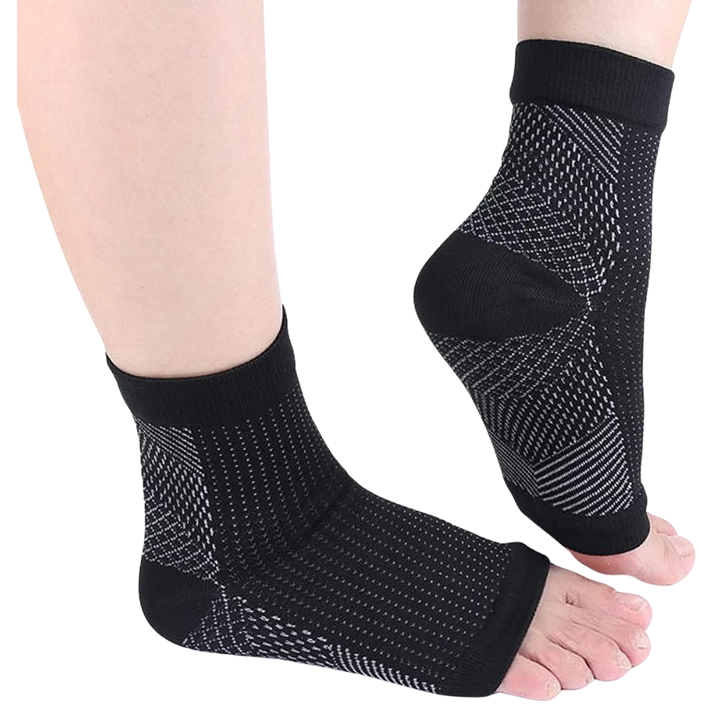 Compression Socks Open Toe Daily Use Non-Slip Soft Support Stretch Comfort Versatile Work Sports | Sansoti