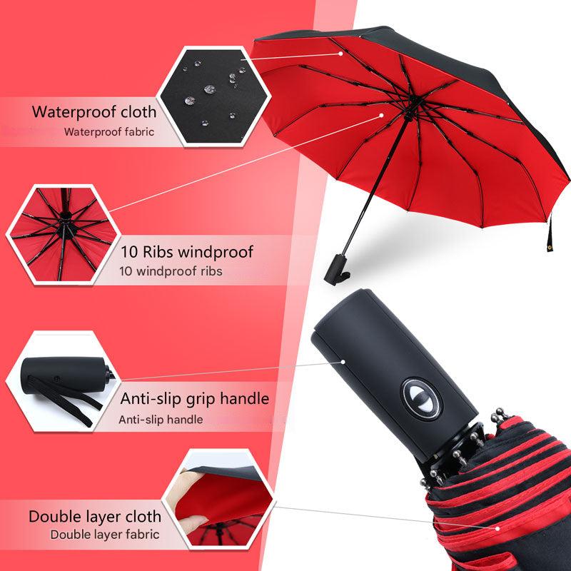 Opvouwbare Stormbestendige Paraplu 105cm Windbestendig Waterafstotend Compact Regenparaplu met Aluminium Frame | Sansoti