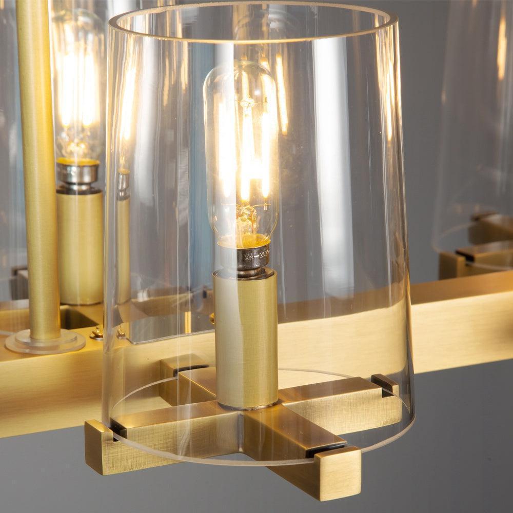 Lineaire Kristallen Kroonluchter 10-12 Lichtpunten Messing Scandinavisch Design Eetkamer Woonkamer Hangverlichting | Sansoti