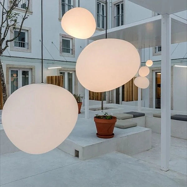 Hängelampe Handgeblasen Glas Minimalistisch Milchweiß Wohnzimmer Esszimmer E27 Warmweiß | Restfield