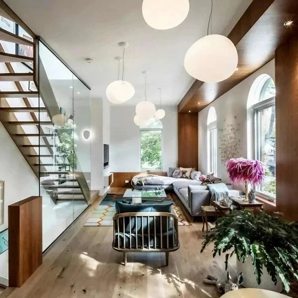 Hängelampe Handgeblasen Glas Minimalistisch Milchweiß Wohnzimmer Esszimmer E27 Warmweiß | Restfield