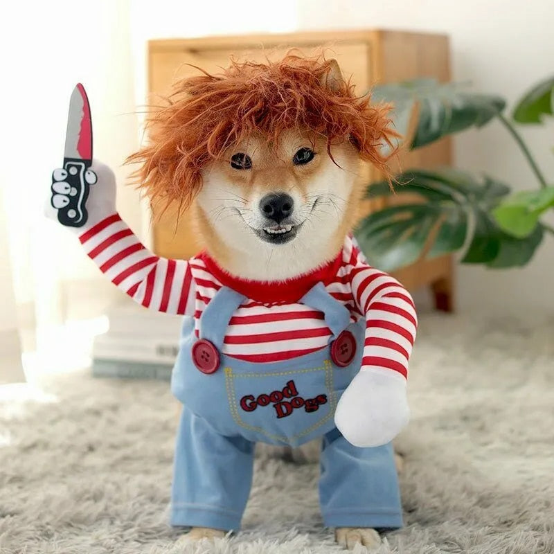 Animal Costume Horror Film Character for Dogs and Cats Halloween Theme Party Fancy Dress Pet | Sansoti