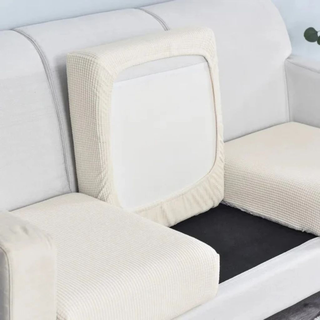 Dehnbarer Sofabezug Haustierfreundlich 100 % Polyester Waschbarer Möbelschutz 10 Größen 6 Farben Wohnzimmer | Sansoti