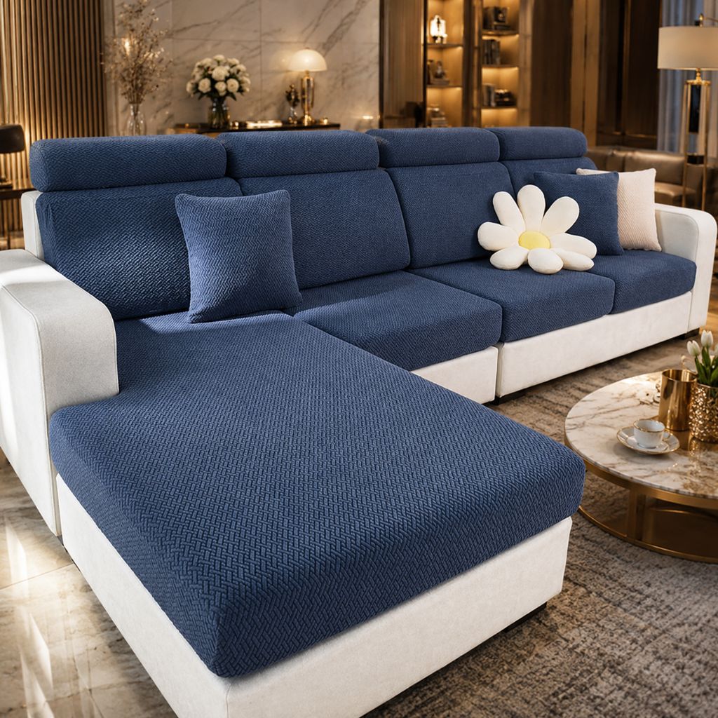 Dehnbarer Sofabezug Haustierfreundlich 100 % Polyester Waschbarer Möbelschutz 10 Größen 6 Farben Wohnzimmer | Sansoti