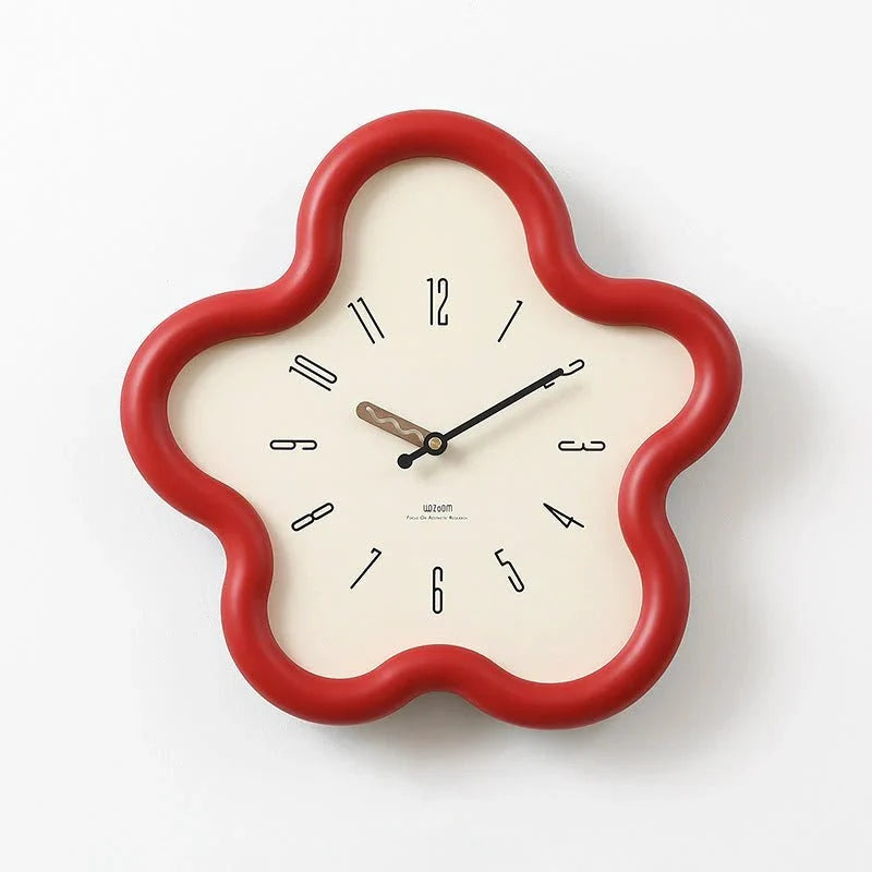 Wanduhr mit 3D-Blumenmotiv und geräuschloser Pendelbewegung, 39 × 39 cm, dekoratives Design für Wohnzimmer und Schlafzimmer | Sansoti