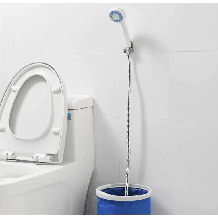 Rechargeable Shower Pump with Hand Shower for Camping Travel Outdoor Portable Hand Shower Flexible Hose Blue | Sansoti