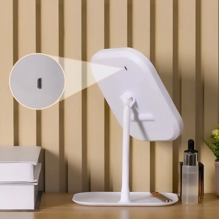 Verlichte Make-upspiegel met 3 Lichtmodi Dimbaar Touch LED Tafelmodel voor Schminken | Sansoti