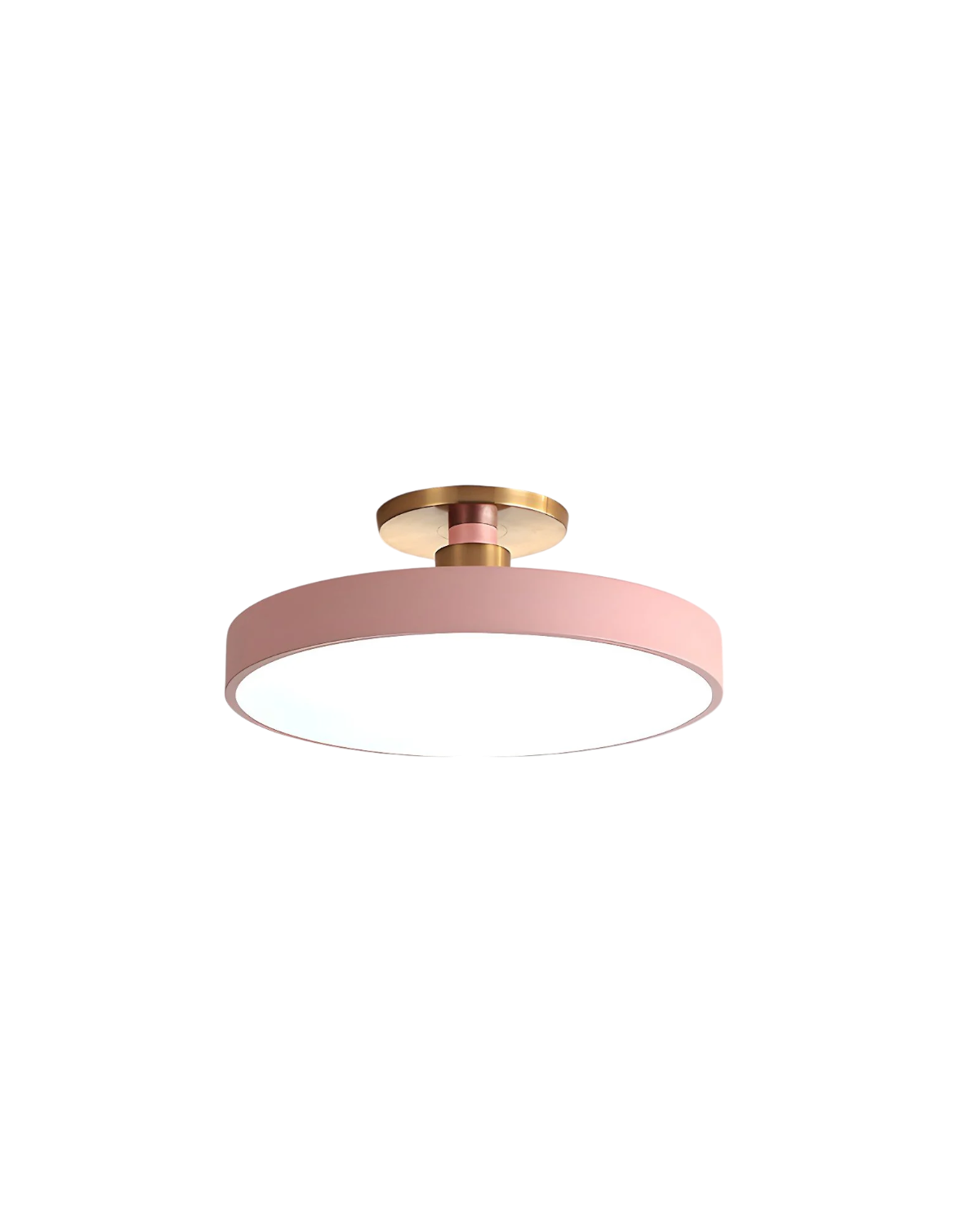 Moderne runde Deckenleuchte mit Gold-Detail und Acryl-Diffusor – minimalistische Semi Flush Design-Beleuchtung für Wohnzimmer und Schlafzimmer | Restfield