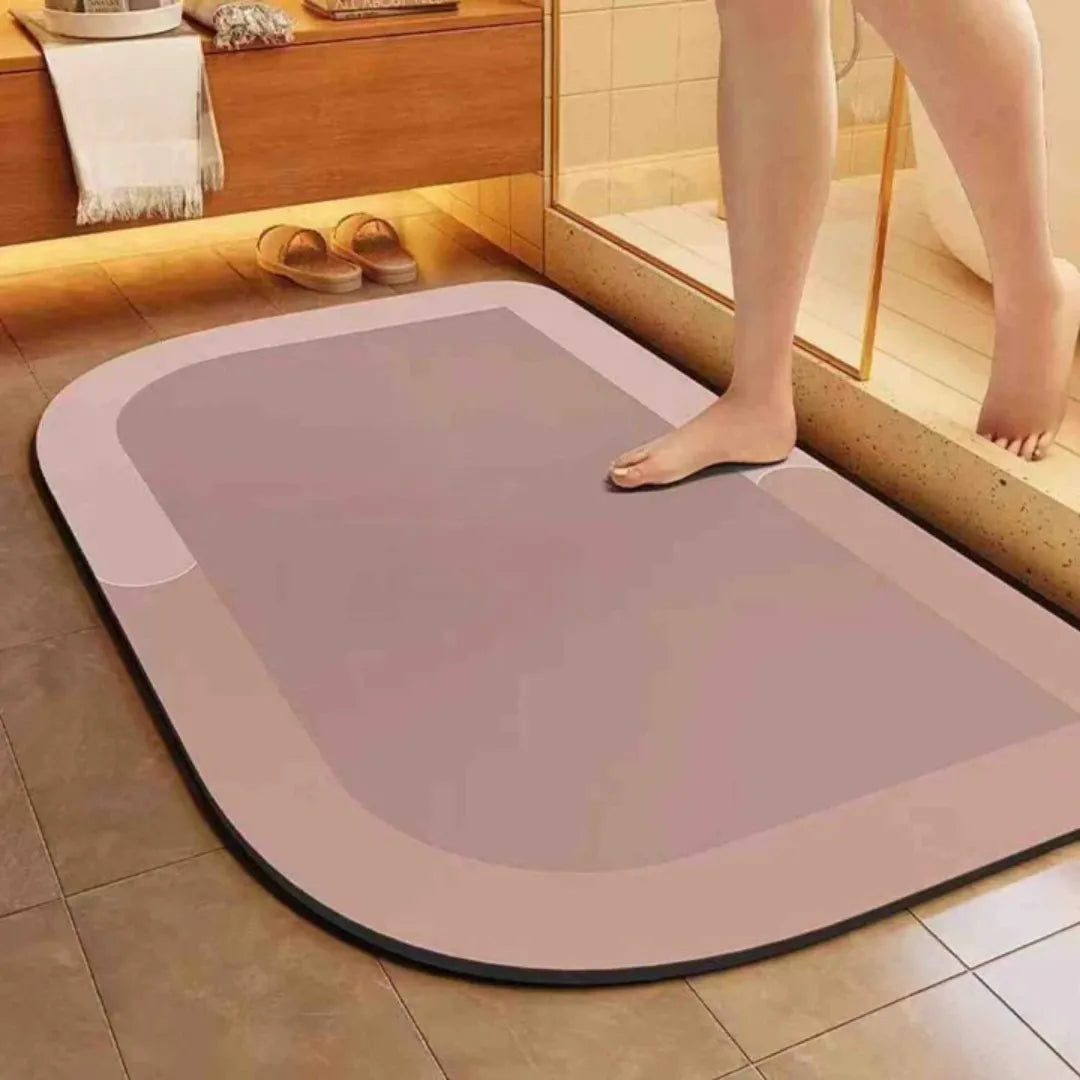 Tapis de bain à séchage rapide antidérapant en terre de diatomée 40-120 cm, salle de bains, douche et toilettes, confortable, sûr et absorbant | Sansoti