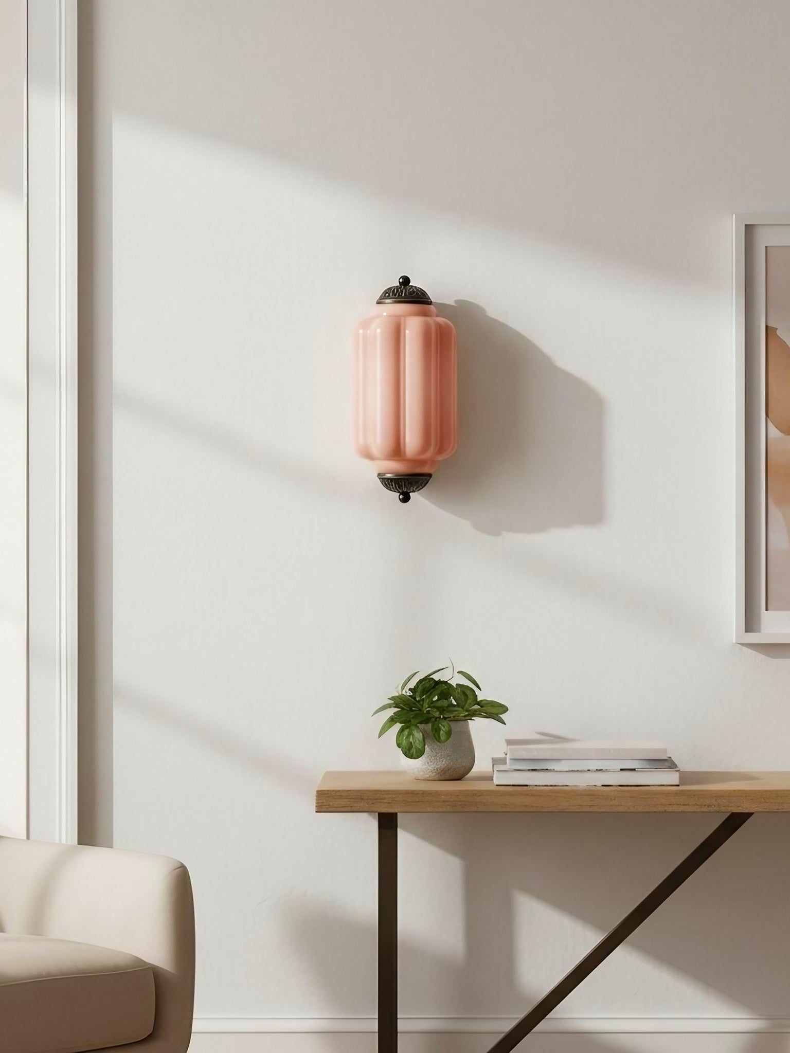 Wandlamp Melkglas voor Slaapkamer Gang Scandinavische Stijl | Sansoti