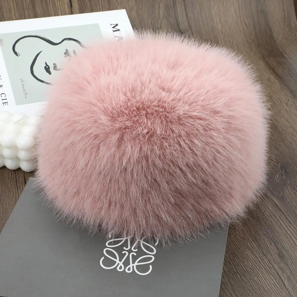 Winter Hat Faux Fur Women Men Unisex Warm Fleece Lining Ear Flaps Windproof Snow Outdoor Winter | Sansoti