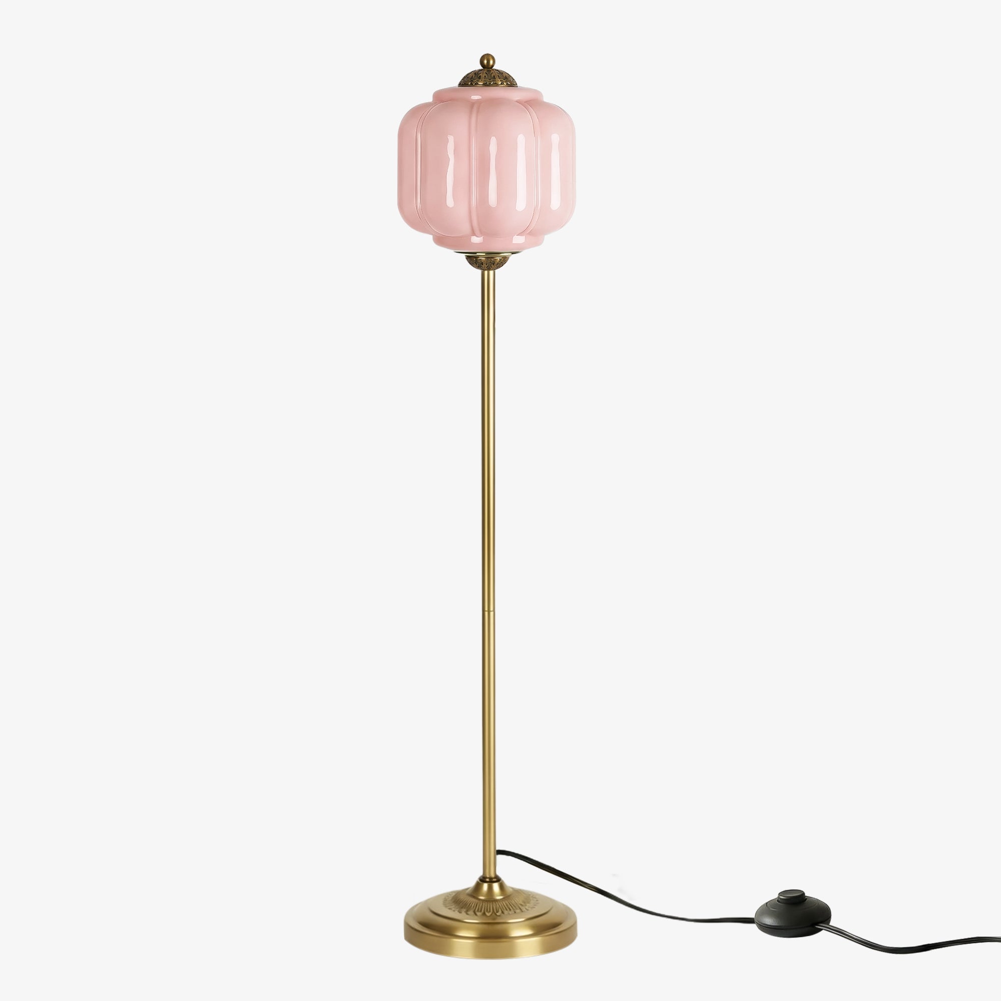 Decoratieve Glazen Pompoen Vloerlamp Retro Organische Stijl Woonkamer Staande Lamp | Sansoti