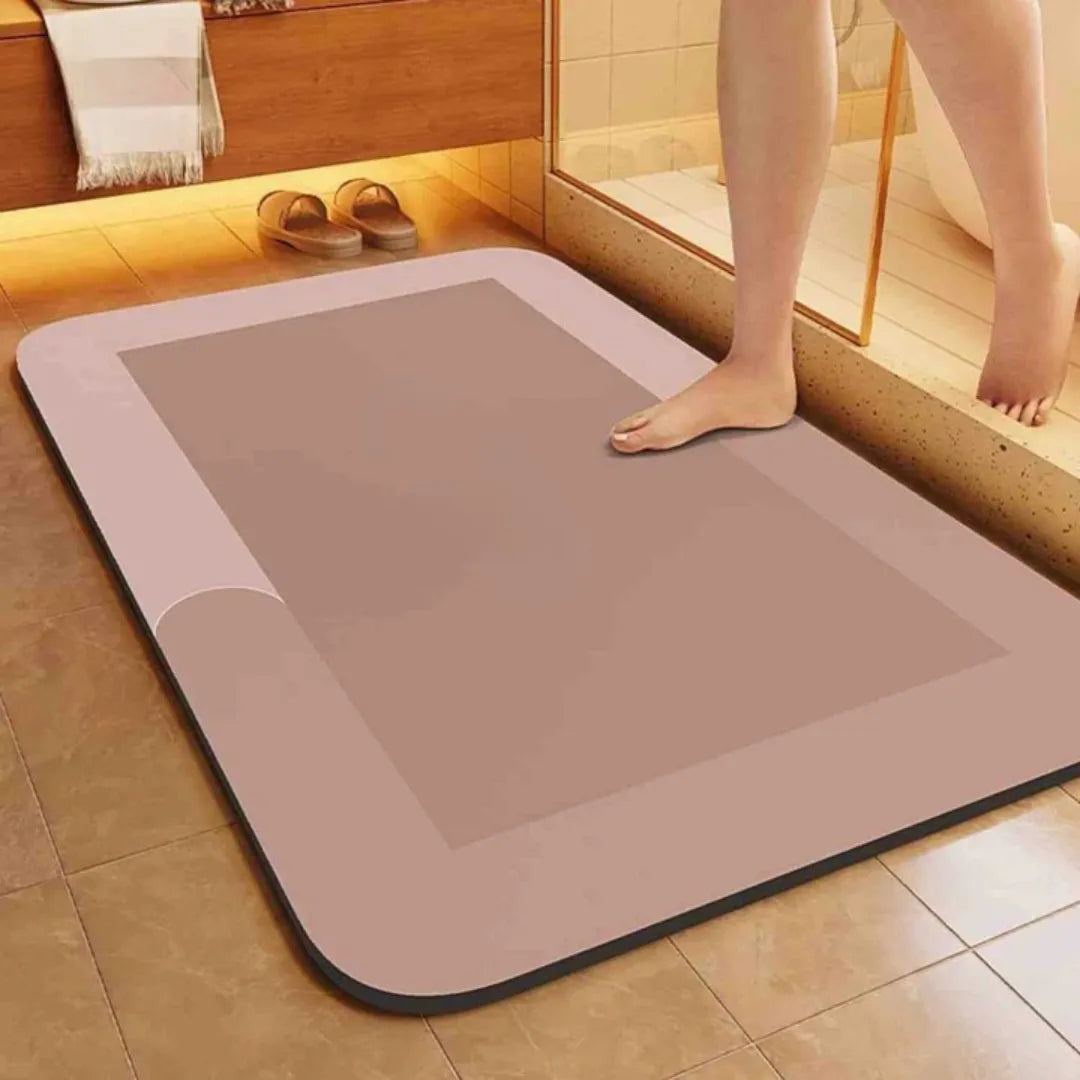 Tapis de bain à séchage rapide antidérapant en terre de diatomée 40-120 cm, salle de bains, douche et toilettes, confortable, sûr et absorbant | Sansoti