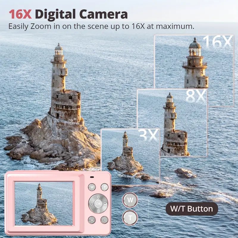 Digitale Retrocamera Full HD Video Foto Compacte Reiscamera Vintage Design Automatische Lichtopname Compact | Sansoti