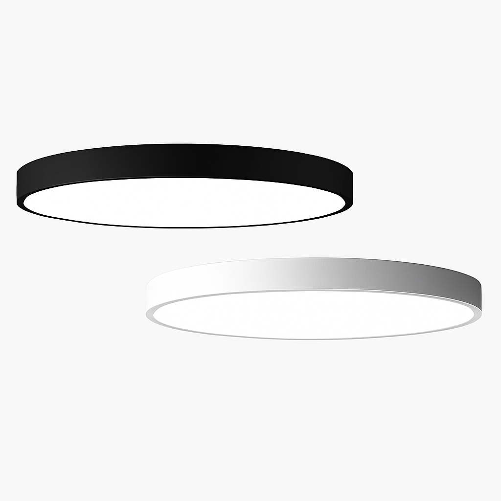 LED Plafondlamp Rond Dimbaar IJzer Frosted Glas Zwart Wit Woonkamer Slaapkamer Keuken Plafonnière Modern Minimalistisch 23cm 30cm 40cm 50cm 60cm | Sansoti