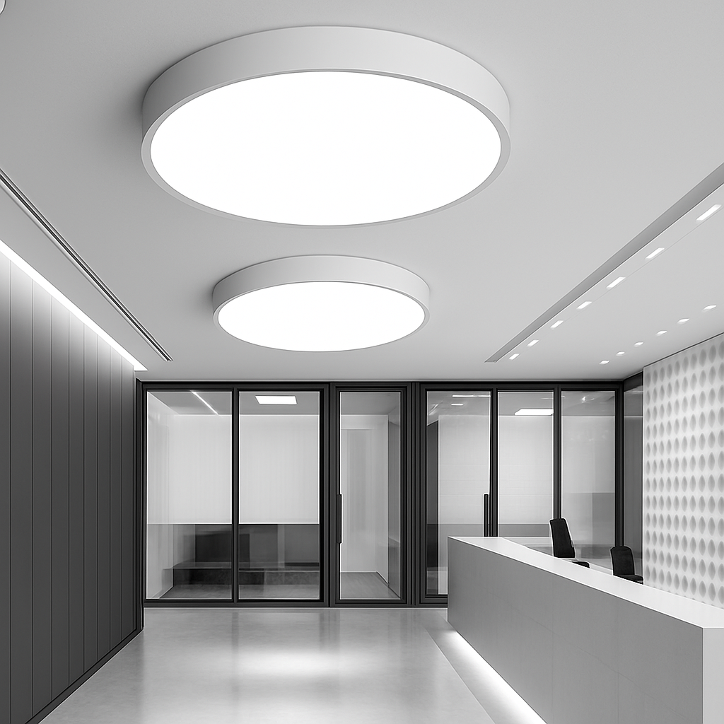 LED Plafondlamp Rond Dimbaar IJzer Frosted Glas Zwart Wit Woonkamer Slaapkamer Keuken Plafonnière Modern Minimalistisch 23cm 30cm 40cm 50cm 60cm | Sansoti