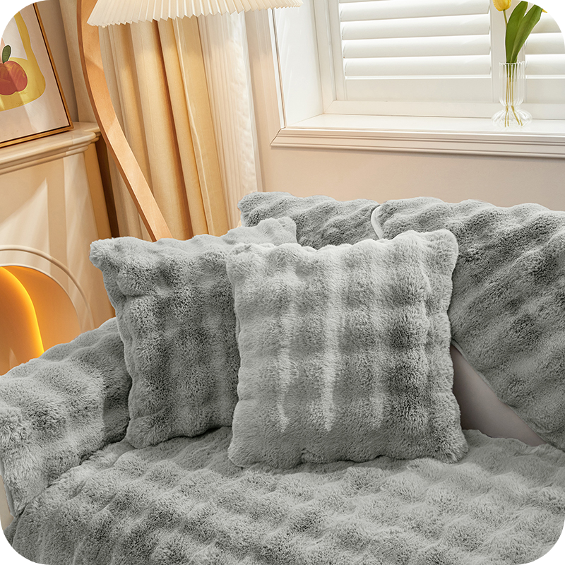 Weicher Plüsch-Möbelbezug Winter-Sofaschutz Rutschfest Kratzfest Haustierschutz Sessel Sofa | Sansoti