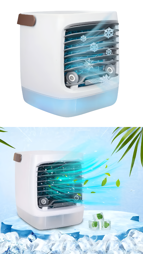 Compacte Luchtkoeler USB Oplaadbaar Draagbaar voor Kamertje Kantoor Slaapkamer Airconditioning Stil Koeling | Sansoti