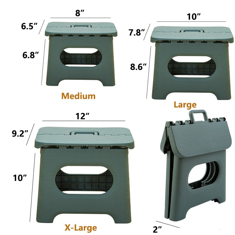 Foldable Step Stool with Handle for Children and Adults, Stable Household Step Ladder, Compact and Easy to Store | Sansoti