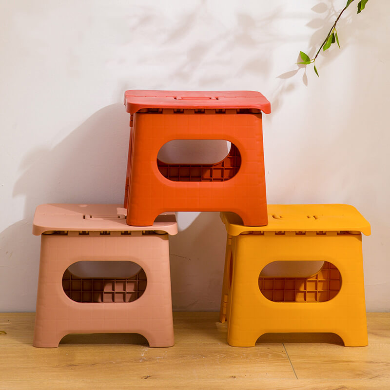 Foldable Step Stool with Handle for Children and Adults, Stable Household Step Ladder, Compact and Easy to Store | Sansoti
