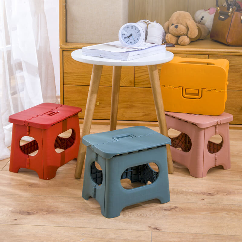 Foldable Step Stool with Handle for Children and Adults, Stable Household Step Ladder, Compact and Easy to Store | Sansoti
