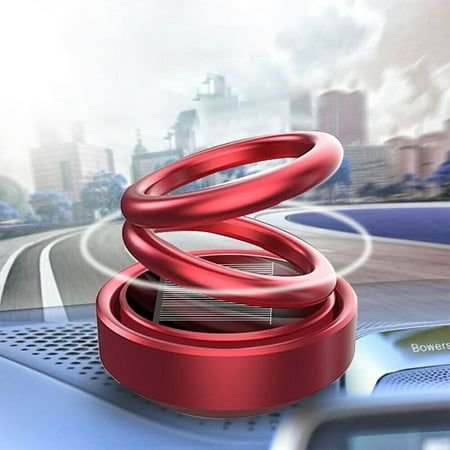 Zonnepaneel Geurverspreider met Draaiende Beweging Zwart Blauw Rood voor Auto Woonkamer Badkamer Kantoor Geurverdeling | Sansoti