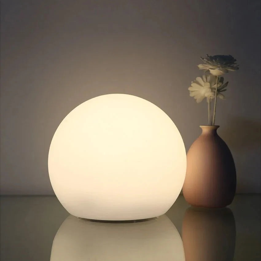 Draadloze LED Bollamp met Afstandsbediening 16 Kleuren Oplaadbaar USB Sfeerlamp Tafellamp Nachtlamp Sfeer | Sansoti