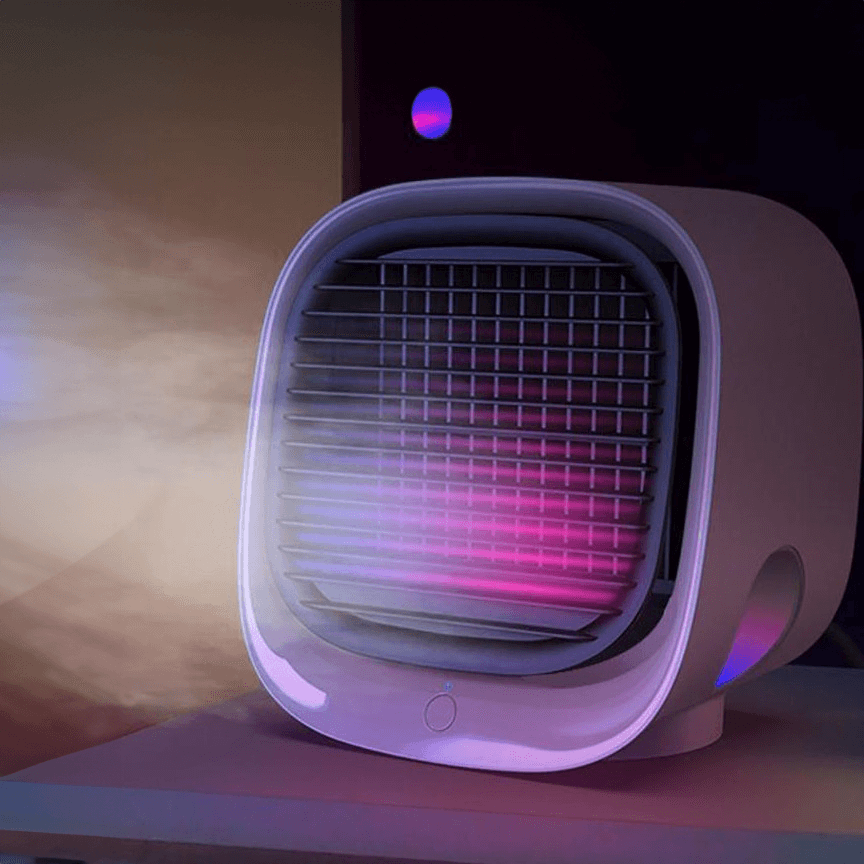 Draagbare USB Autokoeler met 3 Snelheden Waterkoeling en LED Sfeerverlichting Compacte Aircooler voor Auto | Sansoti