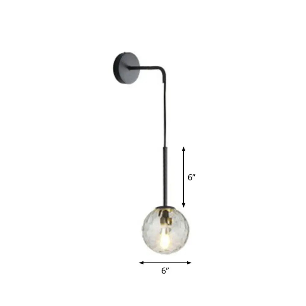 Glazen Globe Wandlamp Metalen Fitting E12 E14 Slaapkamer Woonkamer Hal Modern Sfeervol Interieur Verlichting | Sansoti