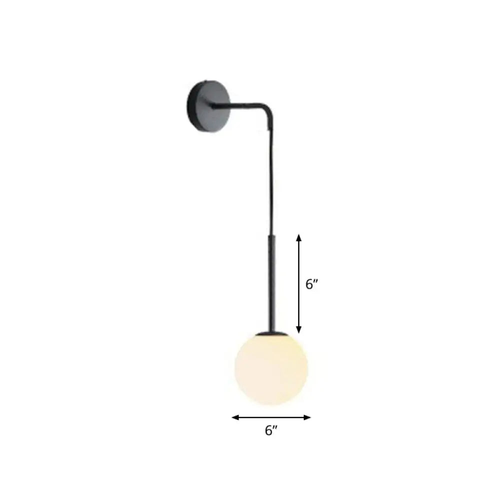Glazen Globe Wandlamp Metalen Fitting E12 E14 Slaapkamer Woonkamer Hal Modern Sfeervol Interieur Verlichting | Sansoti