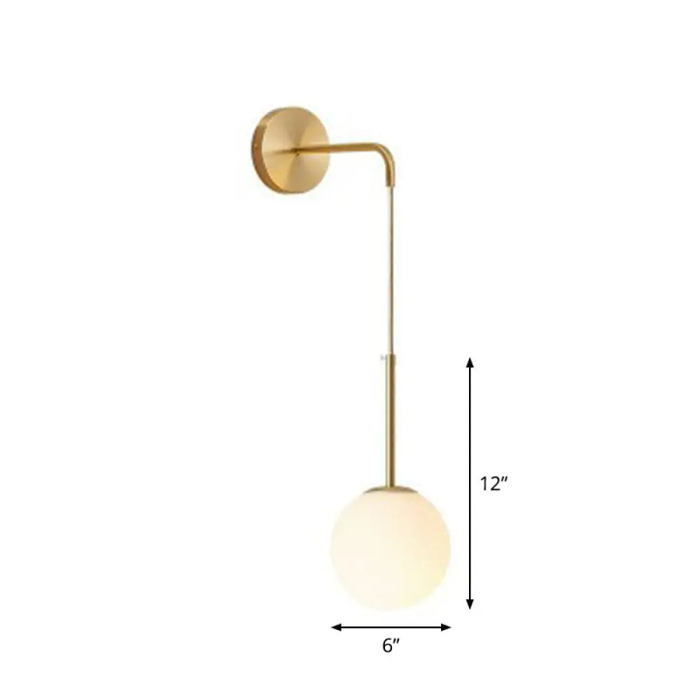 Glazen Globe Wandlamp Metalen Fitting E12 E14 Slaapkamer Woonkamer Hal Modern Sfeervol Interieur Verlichting | Sansoti