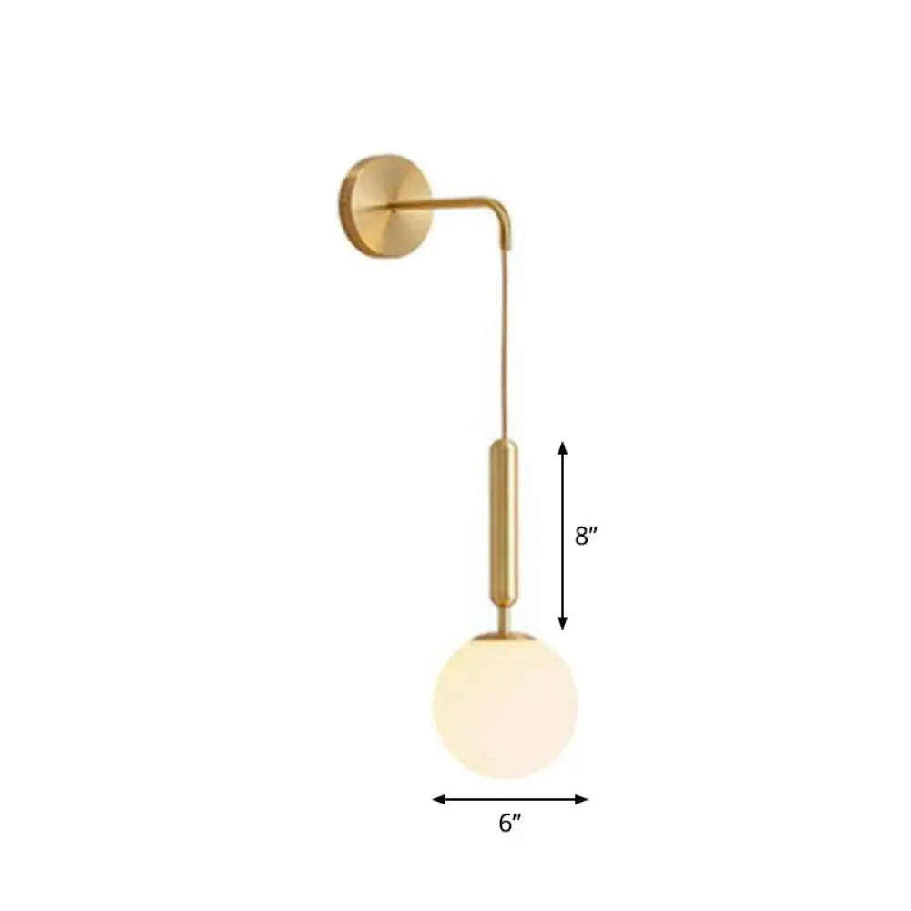 Glazen Globe Wandlamp Metalen Fitting E12 E14 Slaapkamer Woonkamer Hal Modern Sfeervol Interieur Verlichting | Sansoti