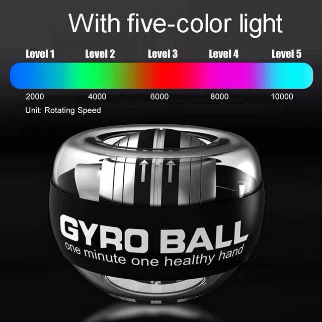 Gyroscoop Polstrainer LED Weerstand 32kg Onderarm Grip Kracht Training Bal Fitness Spierversterking Thuis | Sansoti