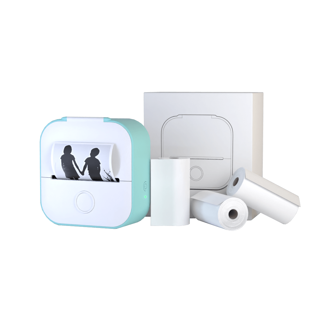 Mini imprimante portable avec Bluetooth et rouleaux d'autocollants pour étiquettes, notes et impressions créatives | Restfield