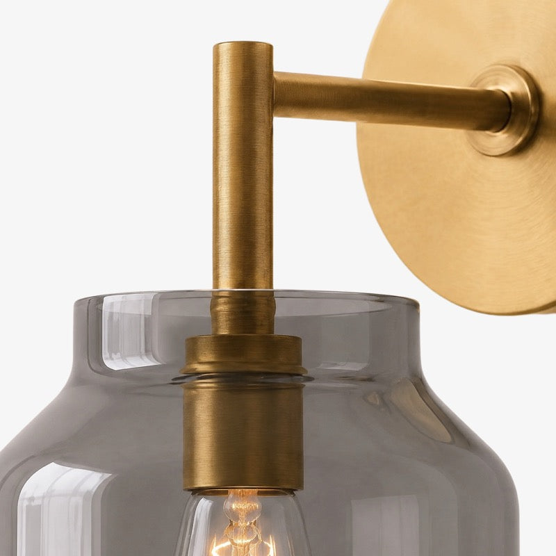 Wandlamp met Melkglazen Kap en Metalen Accenten Minimalistisch Design Sfeerlamp Hal Gang Slaapkamer | Sansoti
