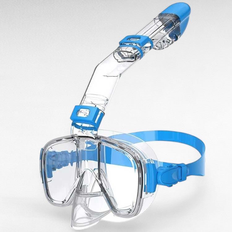 Opvouwbaar Snorkelmasker 180° Panoramisch Zicht Volgelaats Duikbril met Geïntegreerd Ademsysteem Watersport | Sansoti