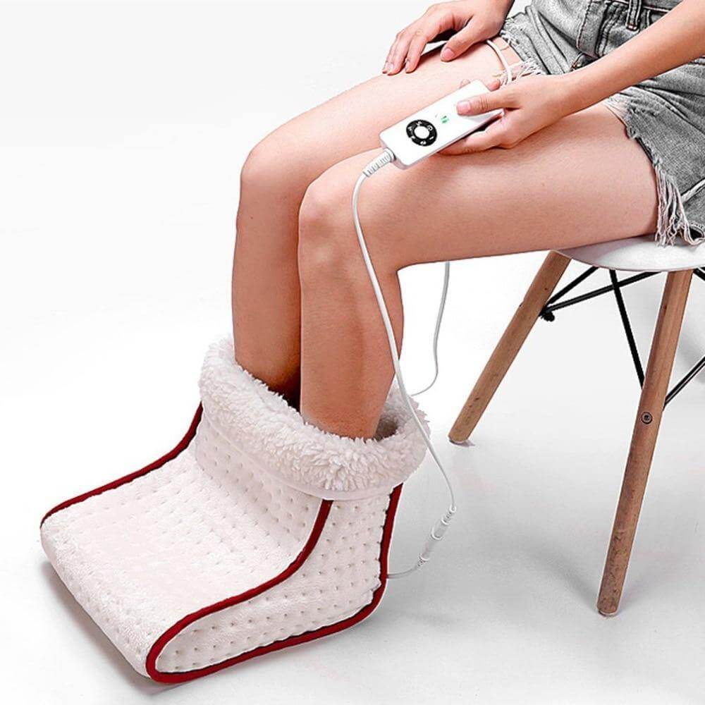 Electric Foot Warmer with Massage Function, Remote Control, Heat Regulation for Warm Feet at Home | Sansoti