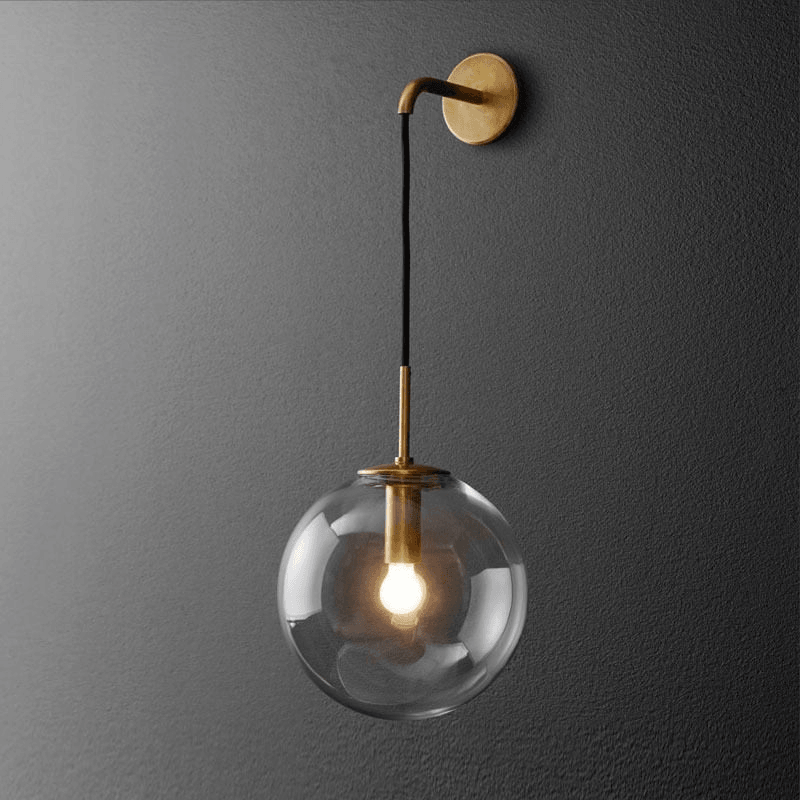 Glazen Wandlamp met Metalen Armatuur – Moderne Wandverlichting voor Hal, Slaapkamer en Woonkamer | Sansoti