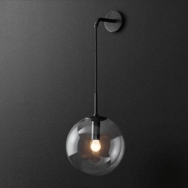 Glazen Wandlamp met Metalen Armatuur – Moderne Wandverlichting voor Hal, Slaapkamer en Woonkamer | Sansoti