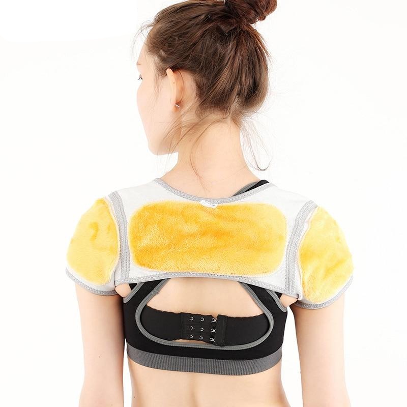 Therapeutic Shoulder Brace Bamboo Fiber Fleece Heat Support Unisex Adjustable Comfortable Shoulder Strap | Sansoti