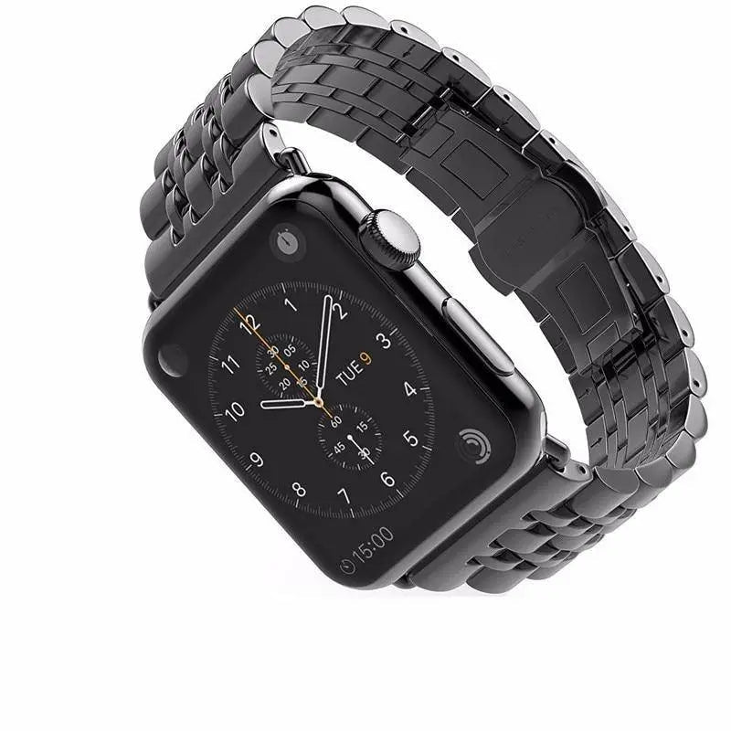 Bracelet pour smartwatch avec coque Acier inoxydable 44mm 42mm 40mm 38mm Protection d’écran Bracelet Accessoire | Sansoti