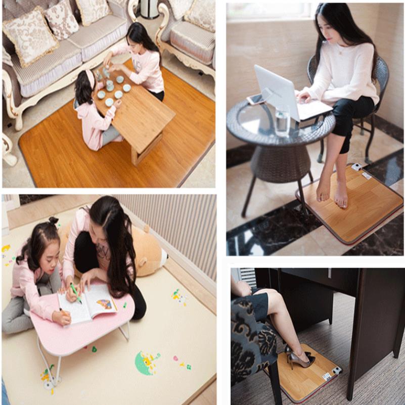 Tapis chauffant électrique pour les pieds avec réglage de température ajustable de 45-60°C, cristal de carbone | Sansoti