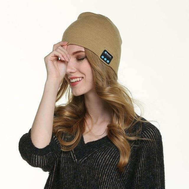 Wireless Headphone Beanie Winter Hat with Removable Speakers, Hands-Free Calling, Warm Knitted Music | Sansoti