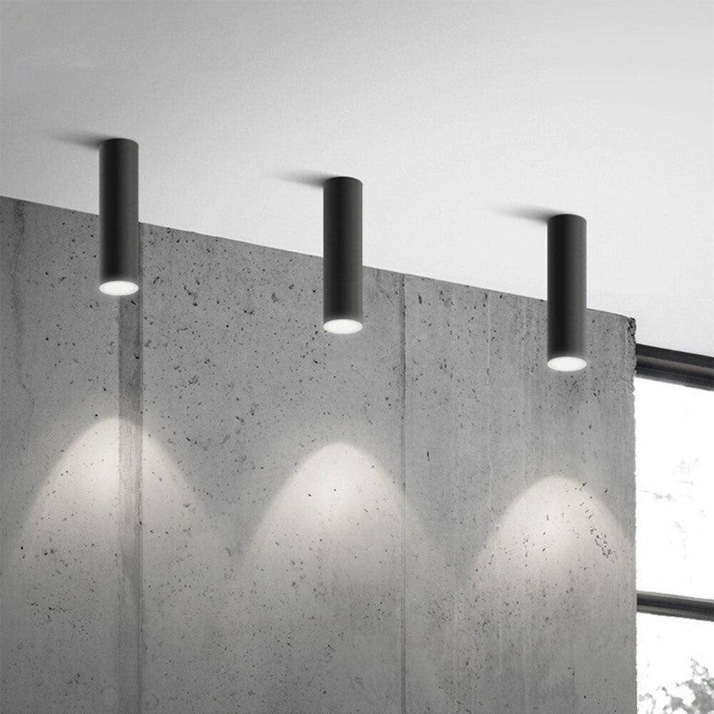 Moderne led tube plafondspot opbouw cilinder – minimalistische zwarte en witte 5w plafondlamp voor keuken, woonkamer en badkamer met warm wit, neutraal wit en koud wit licht | Sansoti