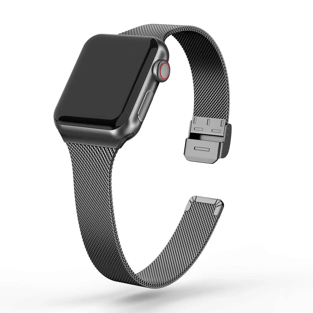 Bracelet de smartwatch en maille d’acier inoxydable 42mm 44mm 46mm 49mm avec fermeture magnétique, réglable | Sansoti