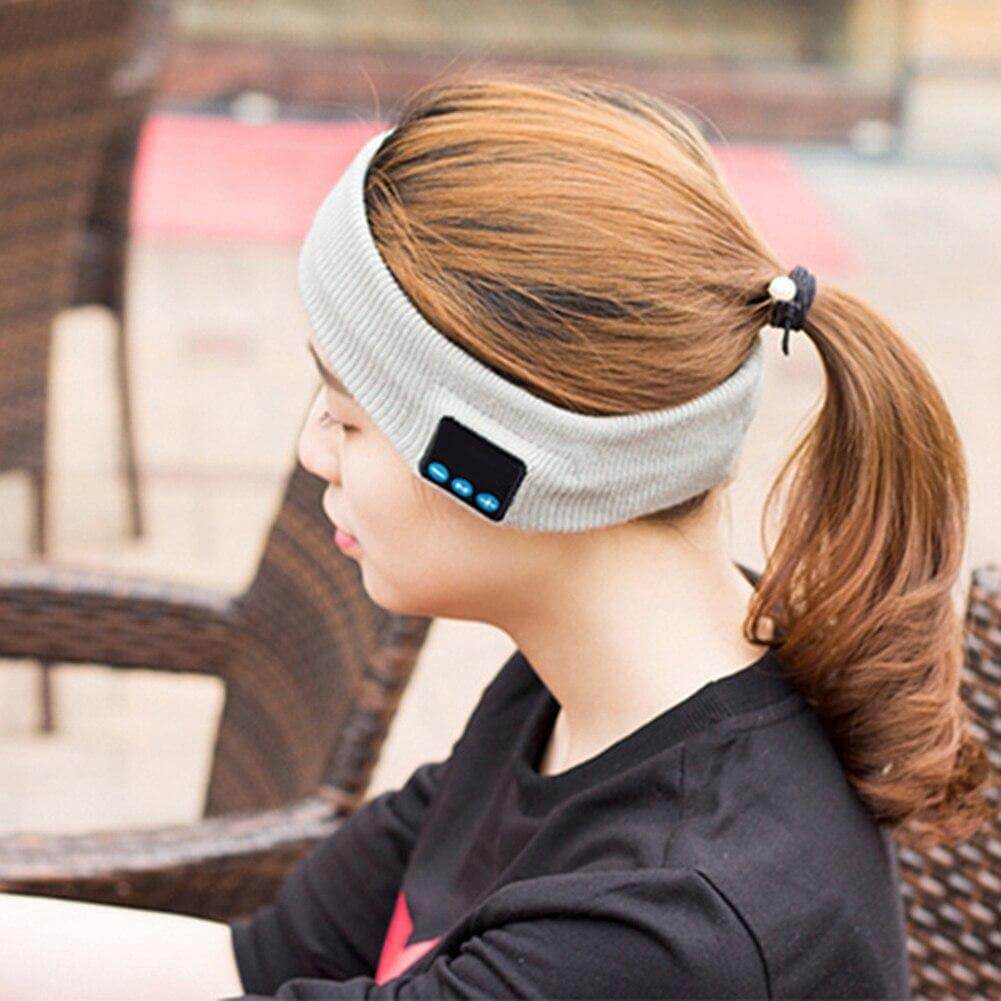 Knitted Sports Headband with Wireless Audio, Winter Headband for Running and Outdoor Activities, Soft Headphones | Sansoti