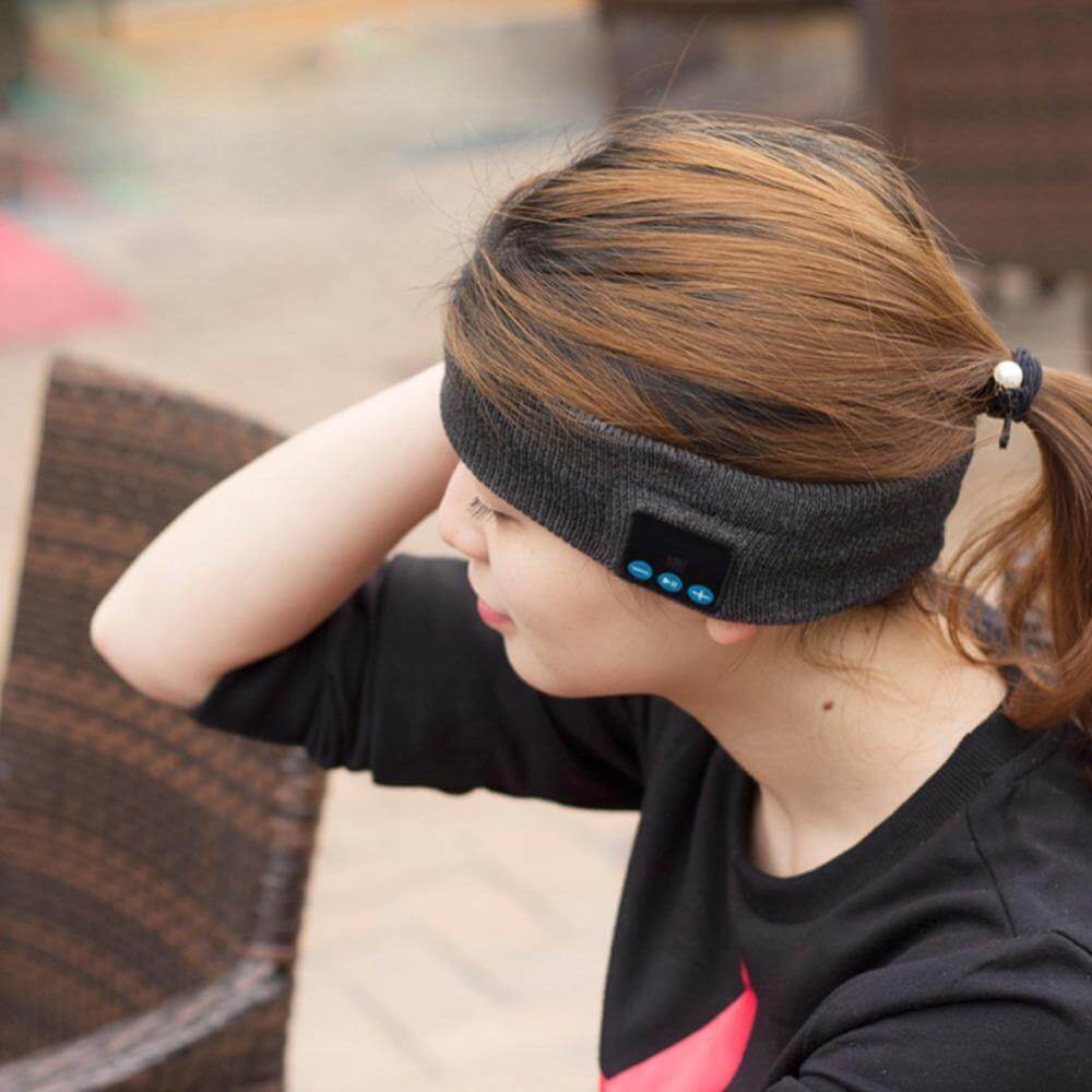 Knitted Sports Headband with Wireless Audio, Winter Headband for Running and Outdoor Activities, Soft Headphones | Sansoti