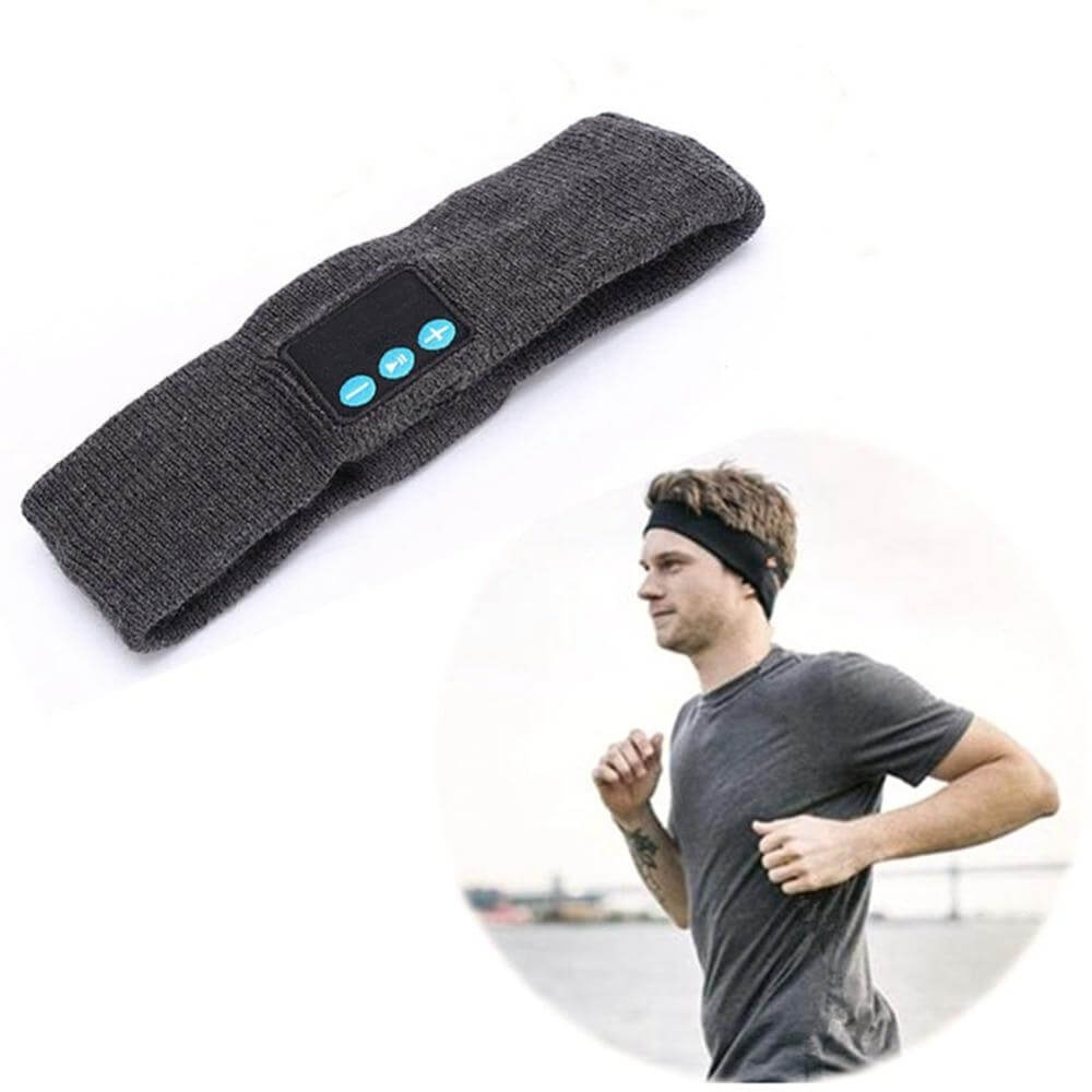 Knitted Sports Headband with Wireless Audio, Winter Headband for Running and Outdoor Activities, Soft Headphones | Sansoti