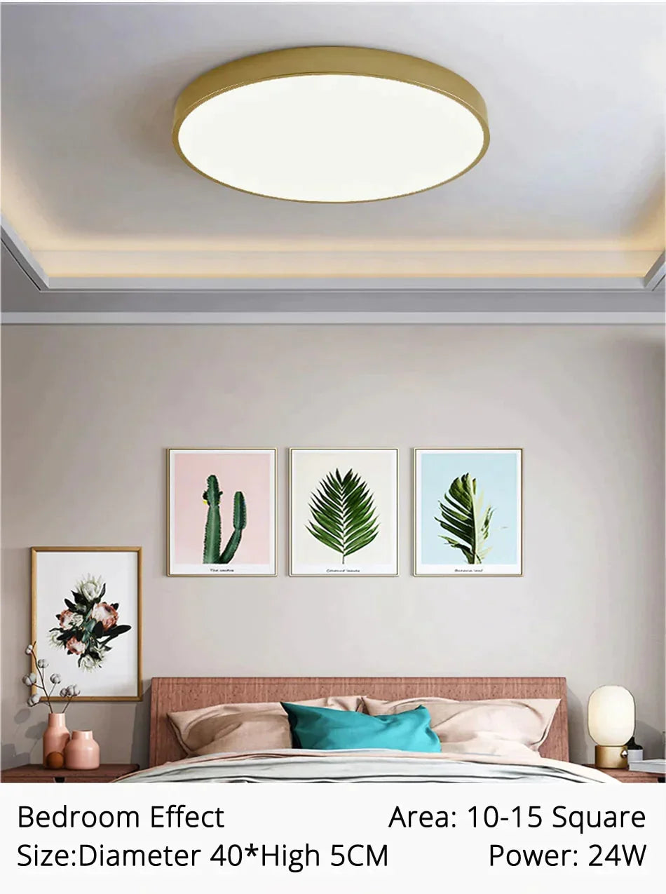 Geometrische goldene Deckenleuchte mit Dimmfunktion, Fernbedienung, LED, modernes Design, Wohnzimmer, Schlafzimmer | Sansoti