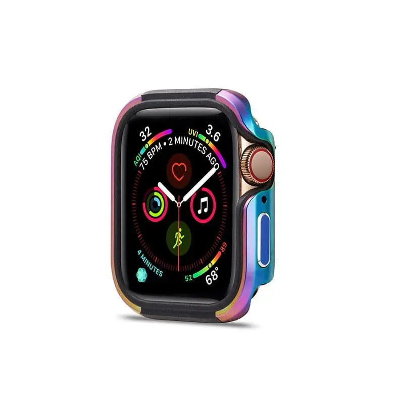 Aluminiowe etui ochronne do smartwatcha 40 mm 44 mm ze zintegrowaną ochroną ekranu, wytrzymała obudowa, akcesorium | Sansoti